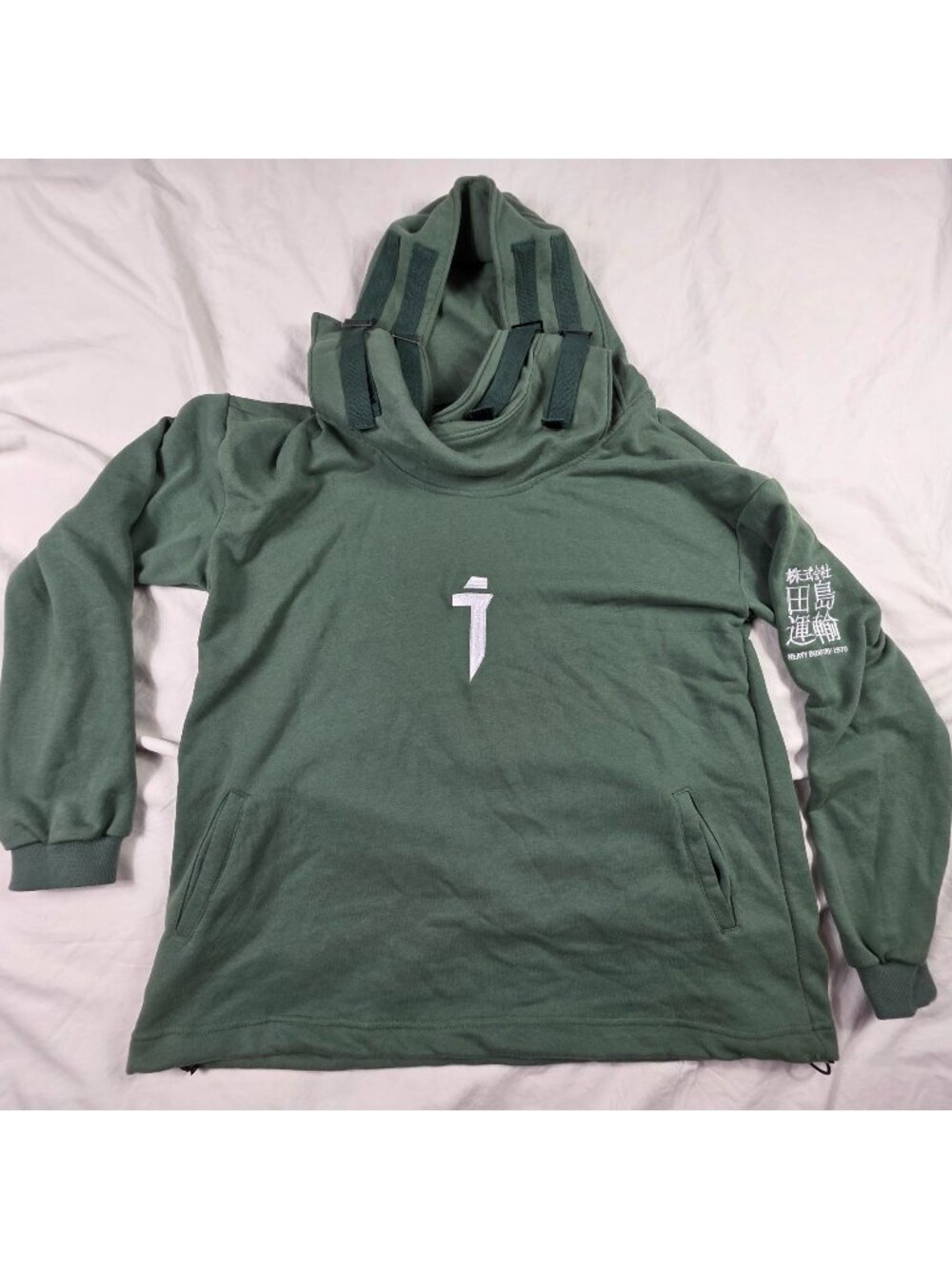 Jiye Heavy Industry Techwear Mens Size Medium Hoodie Green Tactical Cyberpunk